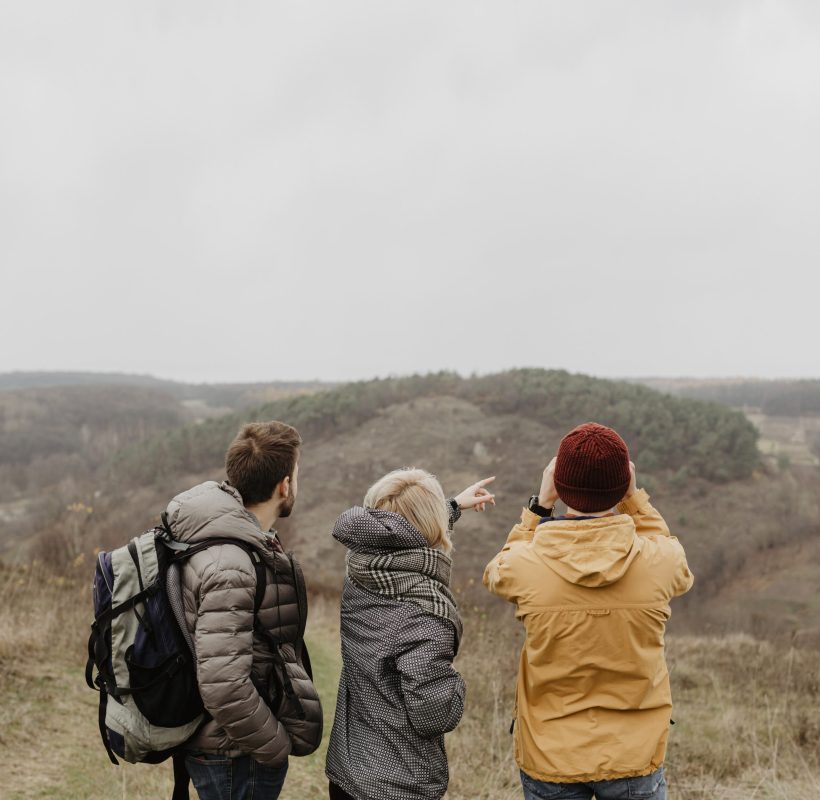 back-view-friends-enjoying-lovely-view